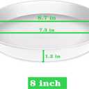 2 Pack of 8 inch Plant Saucer Clear, Heavy Duty Plastic Plant Water Tray 8 inch Round, Flower Plant Saucers for Indoors No Holes, Plant Dishes Saucer for Planter 7"/8" (8", White)