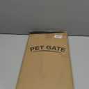 Malier Dog Gate with a Small Door, Extra Wide All Metal Short Dog Gate Pet Gate for Stairs, 10'' Tall Pressure Mount Easy Step Over Puppy Gate Low Gate for Doorways (White)