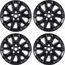 17" 4pcs Gloss Black Wheel Skins for 2018-2021 Chevrolet Equinox, ABS Wheel Skins Covers Compatible for 18-21 Equinox Wheels - Auto Tire Replacement Cap Cover