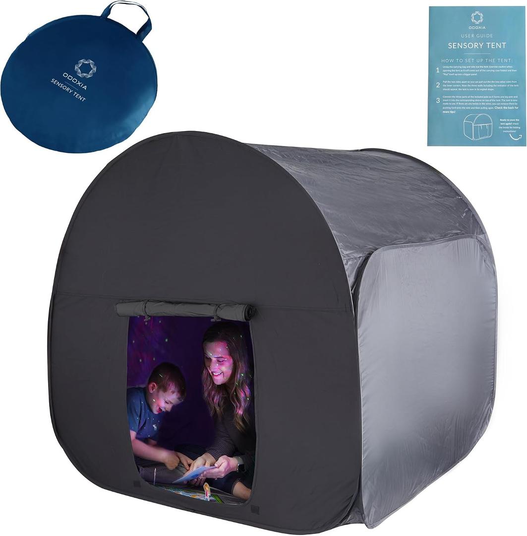 Sensory Tent | Calm Corner for Children to Play and Relax | Sensory Corner | Helps with Autism, SPD, Anxiety & Improve Focus | Black Out Sensory Tents for Autistic Children | Big