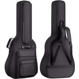 CAHAYA Acoustic Guitar Bag Thick Padding Waterproof Dual Adjustable Shoulder Strap Guitar Case Gig Bag 40 41 inch with Back Hanger Loop