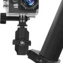 UTV Camera Mount for 1.75"-2" Roll Cage Mount - Compatible with GoPro, Mevo Start & More - Easy to Install Action Camera Accessories on Polaris RZR, Can Am - Durable Alu Alloy Made & 360 Rotation
