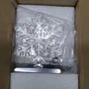 Hxezoc Snowflake Christmas Stocking Holders Silver Metal Mantel Stocking Hangers for Christmas Fireplace Mantel Decorations Christmas Holiday Supplies (Small)