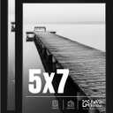 LaVie Home 5x7 Picture Frame 2 Pack, Black, 5x7, Modern, 2 Count