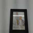 Malden Real Glass Wide Wood Molding Picture Frame, 4" x 6", Rustic Rough Black