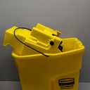 Rubbermaid Commercial Products WaveBrake 35 Qt. Side-Press Mop Bucket and Wringer Combo on Wheels Yellow for Professional/Industrial/Business Heavy-Duty Floor Cleaning/Mopping