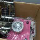 Cotton Candy Machine Commercial, Ajgvq Upgraded 1000W Efficiently Cotton Candy Maker with Stainless Steel Bowl, Bowl Cover, Sugar Scoop, Easy & Safe to Use, Candy Floss Maker for Home, Party, Festival (Pink)