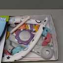 Cuterabit Baby Play Gym Mat, Baby Gym Activity Center, Kick and Play Piano with Music and Light, Tummy Time Toys for Newborn Babies Infants Boys Girls 0-3-6-9-12 Months (Grey)