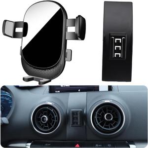Car Phone Holder for Audi A3/S3/RS3 Auto Accessories [Only for Audi 2015-2020 A3 / S3 & 2017-2020 RS 3] [Auto Lock Hands Free Cell Phone Mount Car fits for iPhone & All Smartphones]