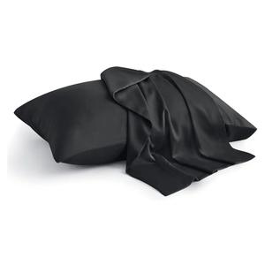 BEDELITE Pillow Cases Queen Size Set of 2, Rayon Derived from Bamboo, Cooling Pillow Cases for Hot Sleepers & Night Sweats, Breathable and Silky Soft Envelope Pillowcases(Black, 20"x30")