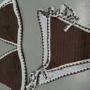 ZAFUL Women Triangle Bikini Sets Sexy Two Piece Swimsuit Halter V Neck String Bathing Suits Tie Side Swimwear 2025 (Brown, L)