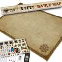 Melee Mats DND Map Starter Set - 24 x 36", Wet & Dry Erase Battle Terrain Grid for Dungeons and Dragons - Ultimate Tabletop Gaming Experience with Accessories