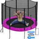 SereneLife 10ft Outdoor Trampoline with Safety Net Enclosure - Large Backyard Trampoline for Kids, Teens & Adults, Weather-Resistant Jumping Mat, Sturdy Frame, Perfect for Family Fun, 120"x120"x100.8"