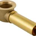 EZ-FLO Bath Waste and Overflow Shoe, 1-1/2 Inch Tubular Outlet, Brass Coarse Thread, 35237
