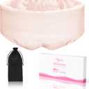 Full Cover Sleep Mask for Men and Women, Face-Hugging Padded Silk Eye Cover for Sleeping with Adjustable Band, Breathable & Soft for Sleeping, Yoga, Traveling (Pink-Silk)