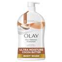 Olay Body Wash for Women, Ultra Moisture, 24hr Moisturizing, Hydrating & Refreshing, B3 Vitamin Complex, Free of Parabens & Phthalates, For All Skin Types, Cocoa Butter Scent, 33 fl oz
