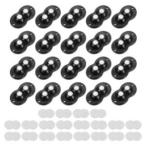 uxcell 5Sets Self Adhesive Caster Wheel, 53x29x15mm Sticky Pulley,360 Rotation Universal Wheel for Coffee Maker Toaster Storage Bins Trash Can(Black)
