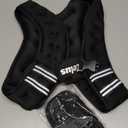 ZELUS Weighted Vest, 12lb Weight Vest with Reflective Stripe for Workout, Strength Training, Running, Fitness, Muscle Building, Weight Loss, Weightlifting (Black)