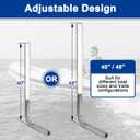 1 Pair of Boat Trailer Guide, Trailer Guide Ons Galvanized Steel for Boat, Fishing Boat, Sailboat Trailer, Silver and Black, L Shaped/T Shaped