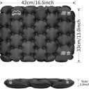 ONTYZZ Inflatable Seat Cushion Lightweight Stadium Seat Pad Travel Air Seat Cushion for Hiking Office Airplane Stadium Car (Black)