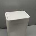 TIPGO Bathroom Trash Can with Lid, 10 Liter/ 2.6 Gallon Slim Garbage Can, Small Trash Bin Waste Basket with Pop-Up Lid for Kitchen, Bedroom, Living Room, Office (White)