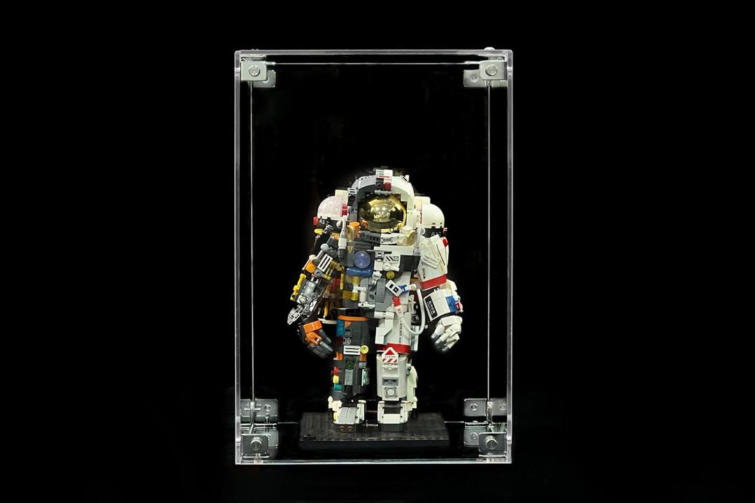 GuineaLoft Non-Flimsy Acrylic Display Box  A Large, Thick, Truly Sturdy 15x10x9-Inch Crystal-Clear Display Case, Securely Fastened by Stainless Steel Brackets & Screws Instead of Push-Fit Slots