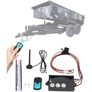 Gledewen Wireless Dump Trailer Remote, 12 Volt Hydraulic Lift Winch Tilt, Dump Trailer Wireless Remote Control Kit, Hydraulic Wireless Remote Dump Trailer Controller, 50-100ft Operating Range, G3-H01
