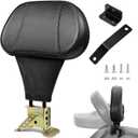 Benlari Driver Rider Backrest, Adjustable Detachable Rider Driver Backrest Fit for Harley Davidson Touring Road Glide Street Glide Electra Glide Road King 1988-2024 (Colored Zinc)