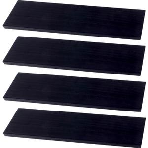 4pcs Medicine Cabinet Shelves Replacement, 33cm/13in Wooden Wall Mounted Storage Cabinet Shelves for Kitchen Living Room Bathroom Organization (Black)