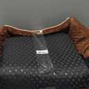 Dog Car Seat Bed 2 in 1 for Small/Medium Dogs up to 35 lbs,Adjustable Safety Leashes,Memory Foam with Soft Fabric Pets Travel Car Bed,Easily Installed in Front and Back seat,Removable and Washable. (Black outside Brown inside)