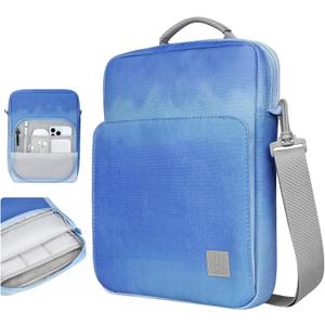 Dadanism 9-11 Inch Tablet Sleeve Bag Carrying Case with Shoulder Strap for iPad (A16) 11", iPad 10th Gen 10.9", iPad Air M4/Pro M5 11", iPad 9/8/7th 10.2", Galaxy Tab A11+ Plus 11", Blue Mist