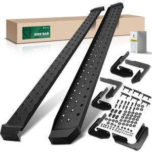 YHTAUTO 6.5" Running Boards Side Steps Fit Ford F-250 Super Duty/F-350 Super Duty 1999-2016, Extended Cab, Carbon Steel Black Powder, Truck Cab Side Step Rails Off-Road Exterior Accessories, Set of 2