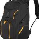 SwissGear 1900 Mini ScanSmart 16-Inch Backpack, Fits Up to 13-Inch Laptop, RFID Protection & ScanSmart TSA-Friendly Compartment, Black/Yellow