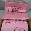 Qilery 50 Pcs Valentine Mini Paper Gift Bags Bulk with Tissue Paper Small Gift Bags with Handle and Tags for Birthday Wedding Galentine Mothers' Day Party Business(Pink,4.7 x 2.4 x 3.9'')