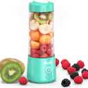 Mulli Portable Blender,USB Rechargeable Personal Mixer for Smoothie and Shakes, Mini Blender with Six Blades for Baby Food,Travel,Gym(Update) (Blue)
