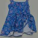 Eomenie One Piece Swimdress Swimsuits for Women Tummy Control Swim Dresses Skirt Bathing Suit (Medium, Baby Blue Floral Printed)