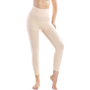 +MD Shapewear for Women Tummy Control Seamless High Waisted Light Compression Footless Tights Leggings (Medium, Light Nude)