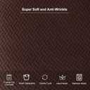 Genina Seat Covers for Dining Room Chair Seat Slipcovers Kitchen Chair Covers (Chocolate, 4 Pcs)