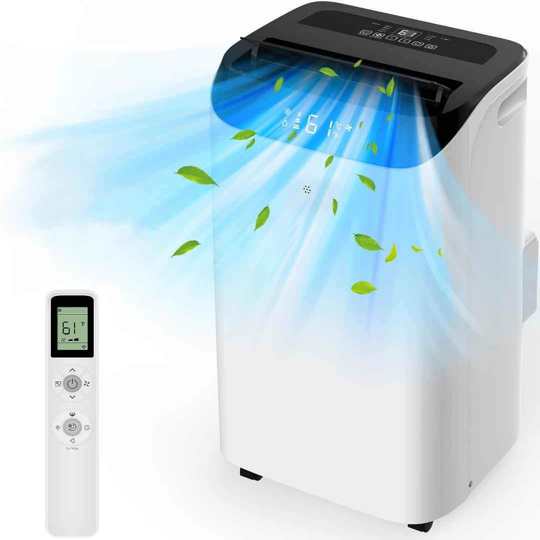 12000 BTU Portable Air Conditioners with Remote Control, 3-in-1 Free Standing Cooling AC Unit with Fan & Dehumidifier, Cools Room up to 500 sq.ft, Smart/Sleep Mode,Auto Swing 12000 BTU Portable Air Conditioners with Remote Control, 3-in-1 Free Standing Cooling AC Unit with Fan & Dehumidifier, Cools Room up to 500 sq.ft, Smart/Sleep Mode,Auto Swing