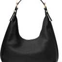 Michael Kors Women's Nolita Small Hobo Shoulder Bag (Gold-tone Hardware/Black)