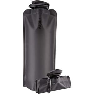Vapur Collapsible Water Bottle With Carabiner, Compact Bottle Folds Flat For Hydration On The Go, Ideal for Traveling, Hiking or Camping, 23 Ounce, Blackout, Pack of 1