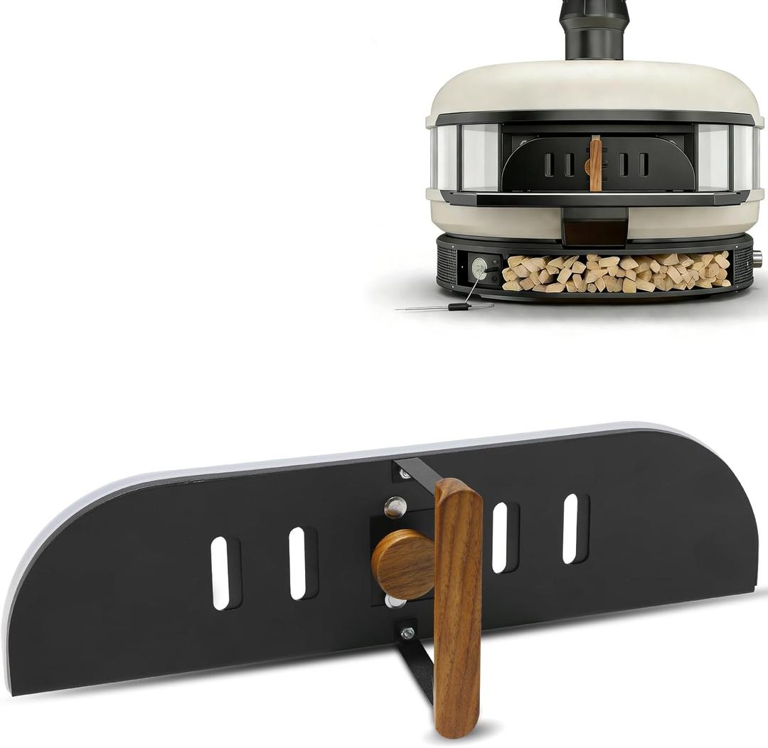 Dome Pizza Oven Door with Fire Resistant Glue Seal, Compatible with Gozney Dome and D ome S1, Sliding Vent Control with Insulated Handle, Specifically Designed for D ome Ovens