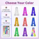 Marquee Letters Colorful, 4ft Light Up Letter H, 18 Colors Changing LED