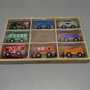 Melissa & Doug Wooden Train Cars, 8-Piece Magnetic Train Set with Toy Storage Tray, Steam Engine, Caboose, Coal & Passenger Cars, Montessori-Inspired Pretend Play Toys for Kids Ages 3+