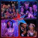 Mega-L 100 PCS Red White and Blue Glow Sticks Bulk 4th of July Decorations, 8" Glowsticks for Parade Floats, Memorial Day, Patriotic Party Supplies with Bracelets & Necklaces for Kids or Adults