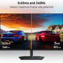 GIGABYTE - MO32U24 US - 31.5" QD-OLED Gaming Monitor - UHD 3840x2160-240Hz - 0.03ms - AMD FreeSync Premium Pro, NVIDIA G-SYNC Compatible - Type-C KVM - HDMI 2.1, DP - Height/Tilt/Swivel/Pivot