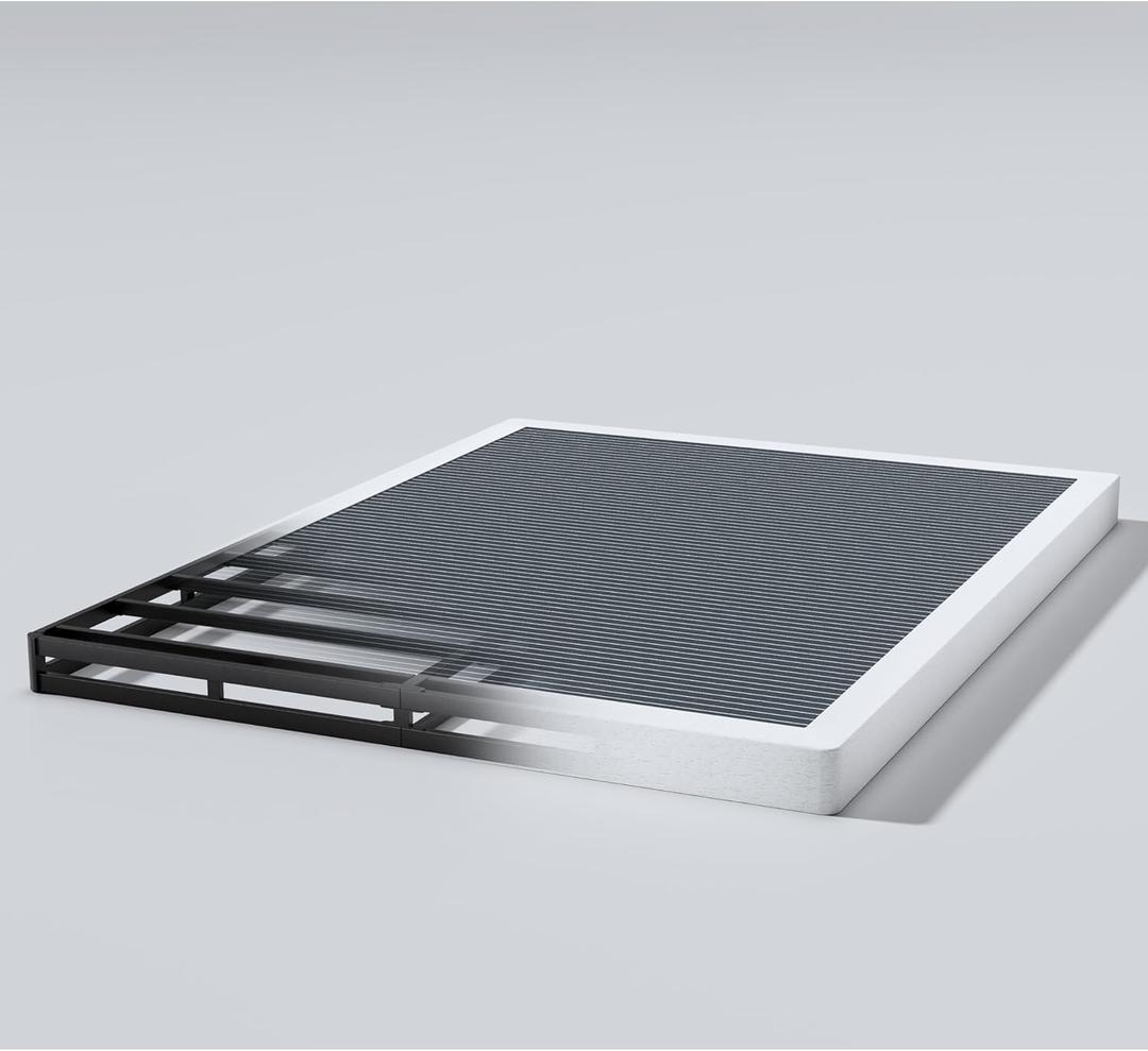 Queen Box Spring 3 Inch, 3000lbs Heavy Duty Box Spring Queen Size Metal Mattress Foundation, Easy Assembly, Noise Free