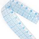 Dritz See-Thru Sewing Ruler 2" x 18" Clear Flexible Ruler with 1/8" Grid, 1/16" Edge Marks & Centering Holes for Quilting, Crafts & Pattern Work