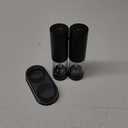 Electric Salt and Pepper Grinder Set Automatic Battery Pepper Mill Shakers Adjustable Coarseness Upgraded Larger Capacity with Led Home and Kitchen Appliances Christmas Gifts for Women (Black/Black)