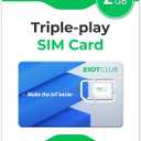 EIOTCLUB Data SIM Card Triple Play- USA Coverage No Contract 5G/4G LTE Cellular for Security Solar and Hunting Trail Game Cameras Unlocked IoT Device (2GB 30DAY)